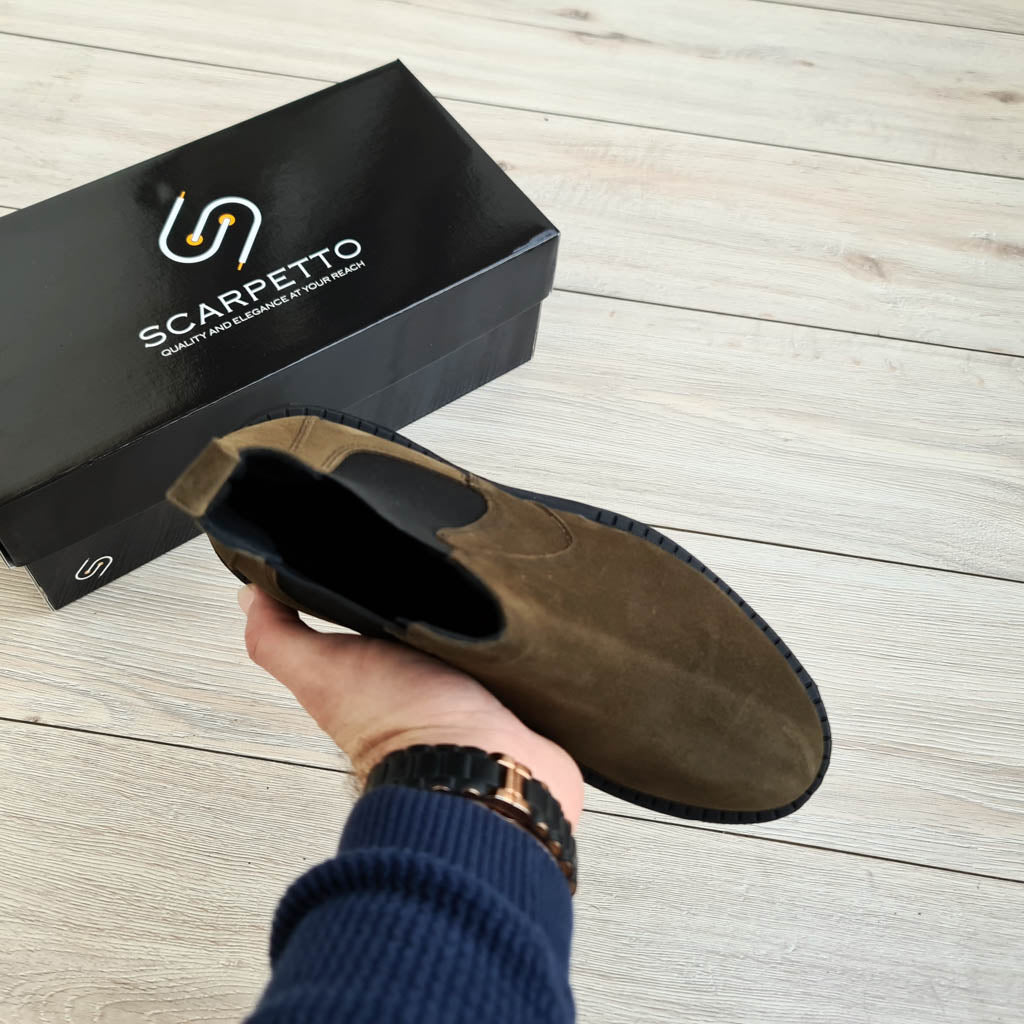 Gherardo Army Men's Genuine Suede Leather Boots