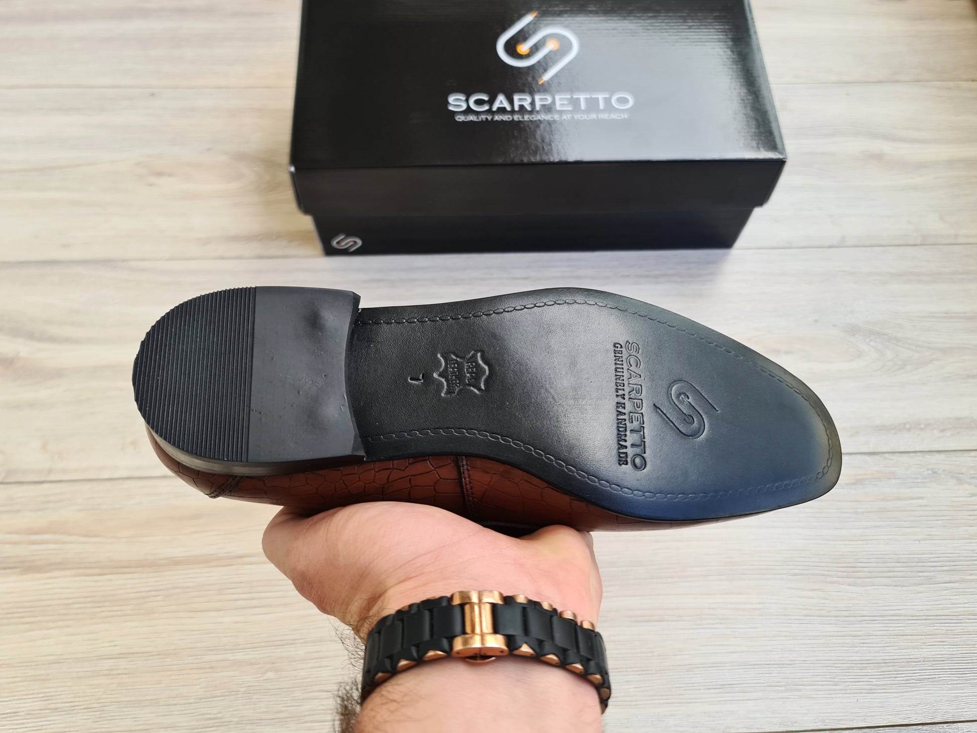 Croco Leather Men's Loafer - Scarpetto