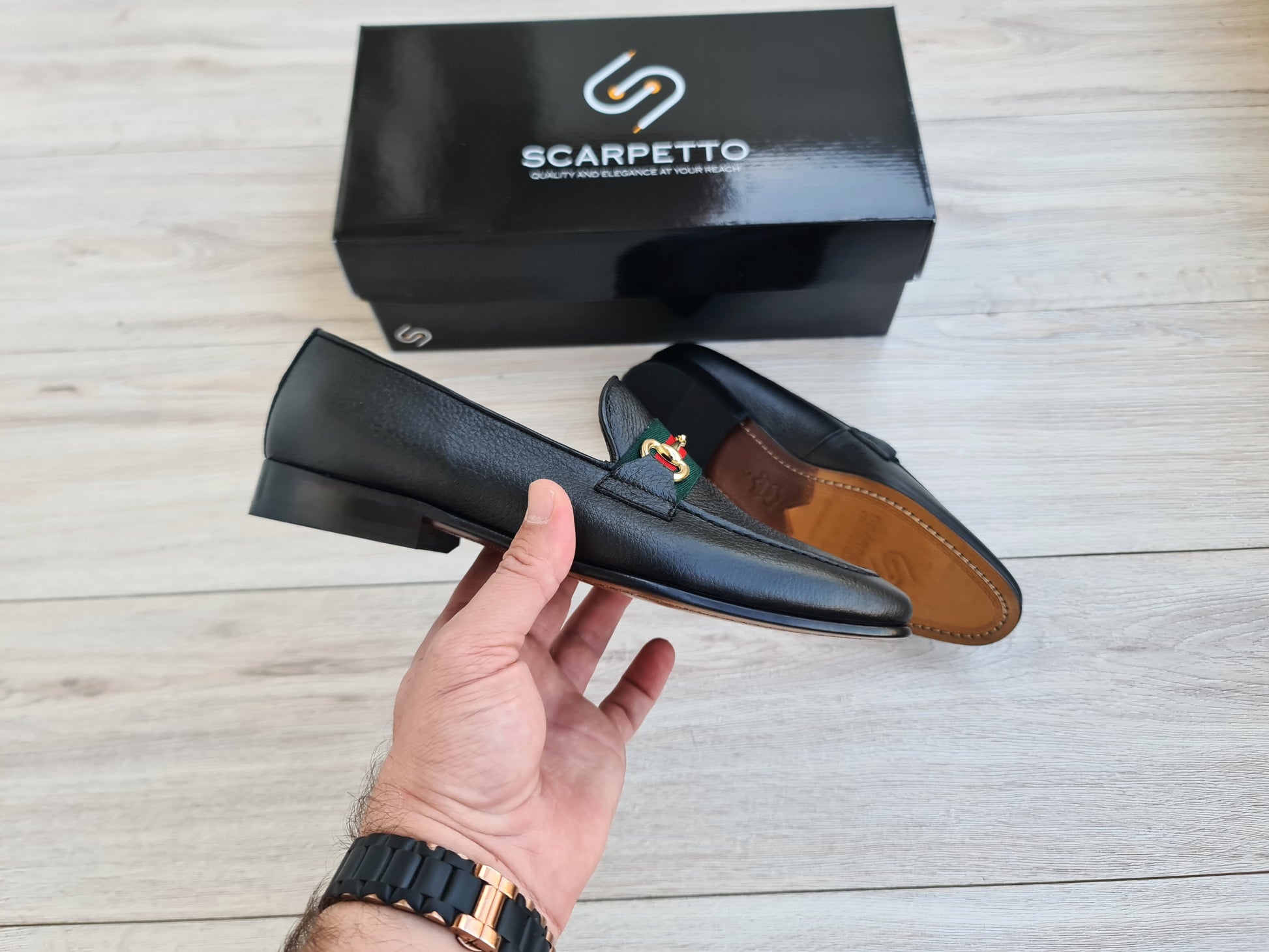 Premium Leather Handcrafted Men's Loafers - Scarpetto