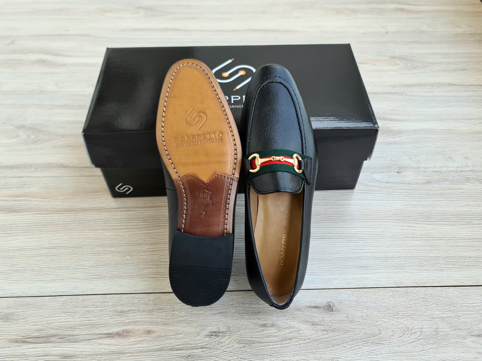 Premium Leather Handcrafted Men's Loafers - Scarpetto