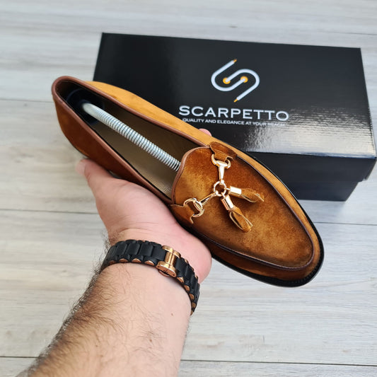 Men's Suede Leather Tassel Loafers