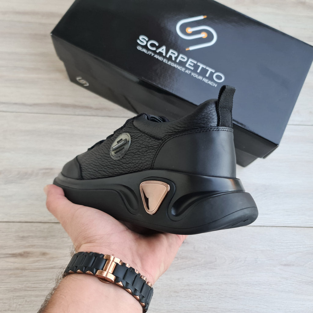 Apex Platform Leather Men's Sneaker — sole detail | Scarpetto