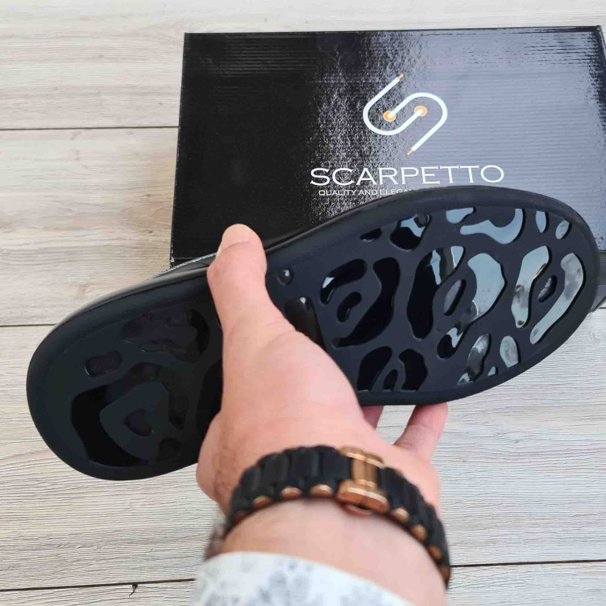 Lift Modern Platform Leather Sneaker for Men — top view | Scarpetto