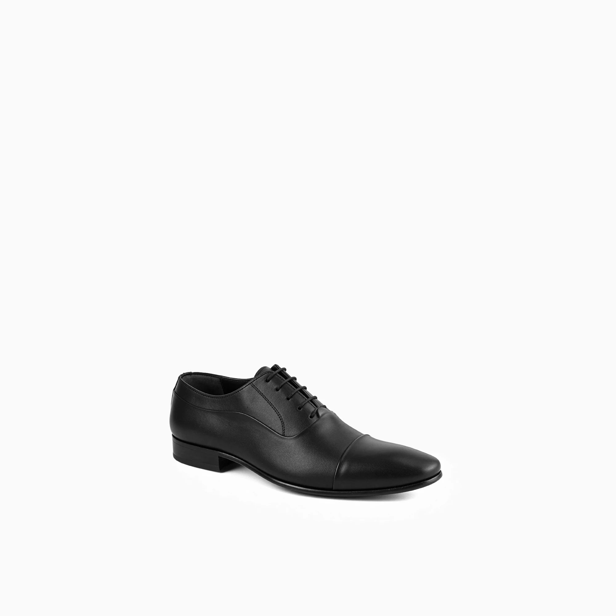 Sanzio Mat Black Men's Genuine Leather Dress Shoes