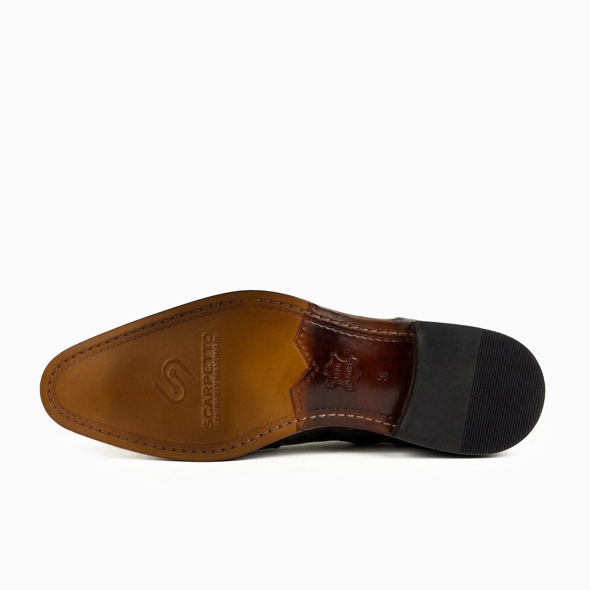 Raphael Floater Leather Men's Chelsea Boots — sole detail | Scarpetto