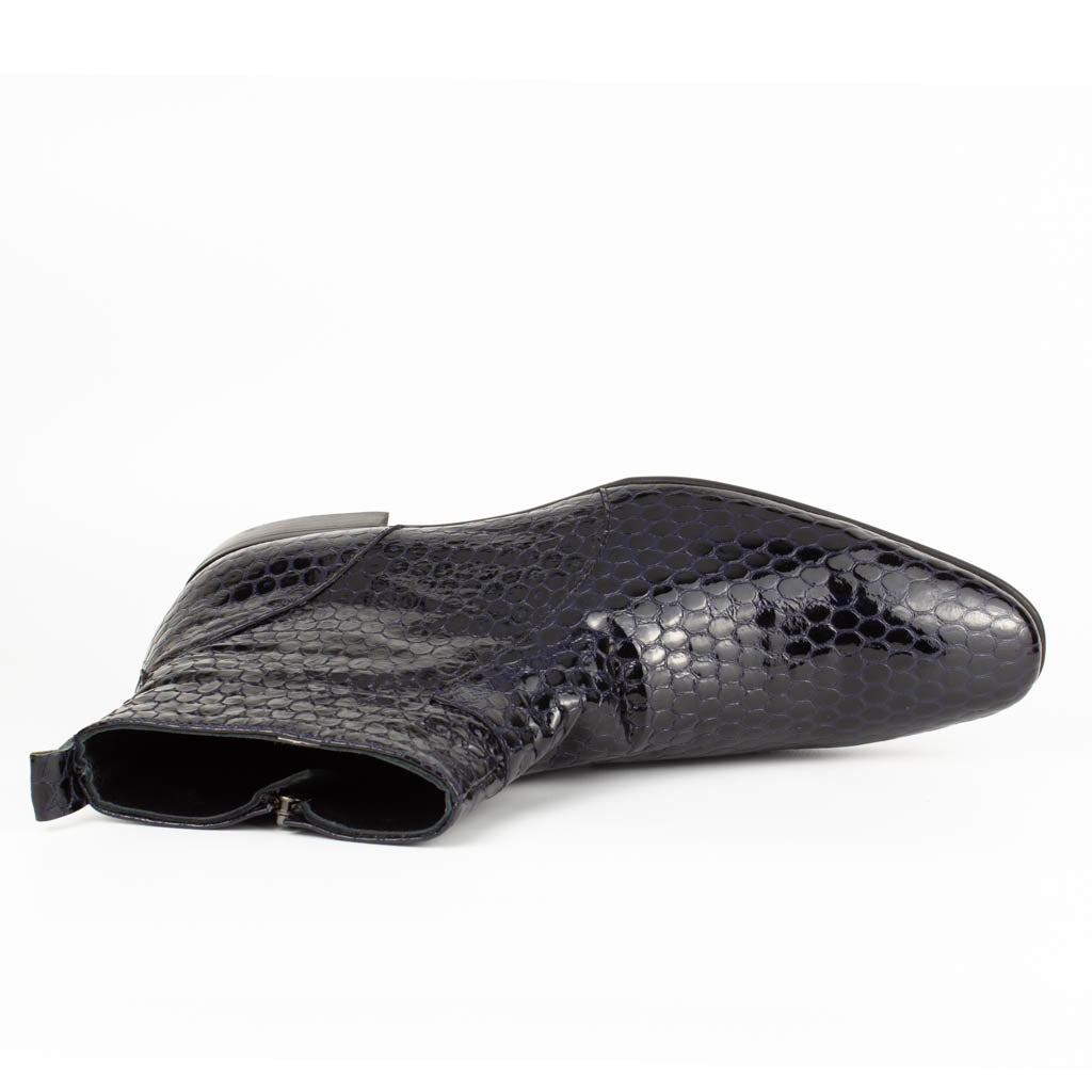 Raphael Dark Navy Men's Chelsea Genuine Leather Boots