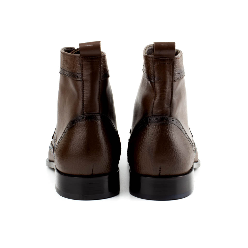 Fabio Legacy Wingtip Lace-Up Boots for Men — top view | Scarpetto