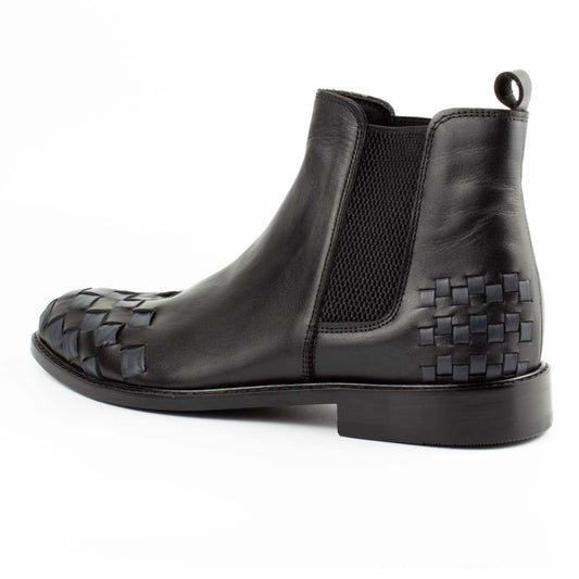 Black Men's Chelsea Genuine Leather Boots