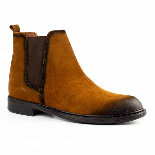 Notti Tobacco Men's Chelsea Genuine Suede Leather Boots