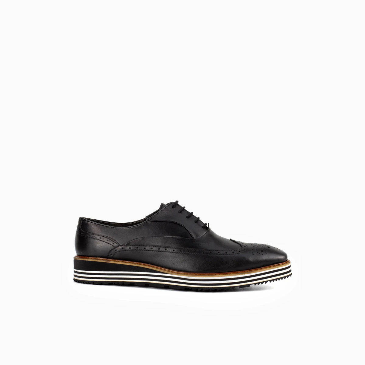 Angelo Classic Black Wingtip Oxford for Men | Scarpetto