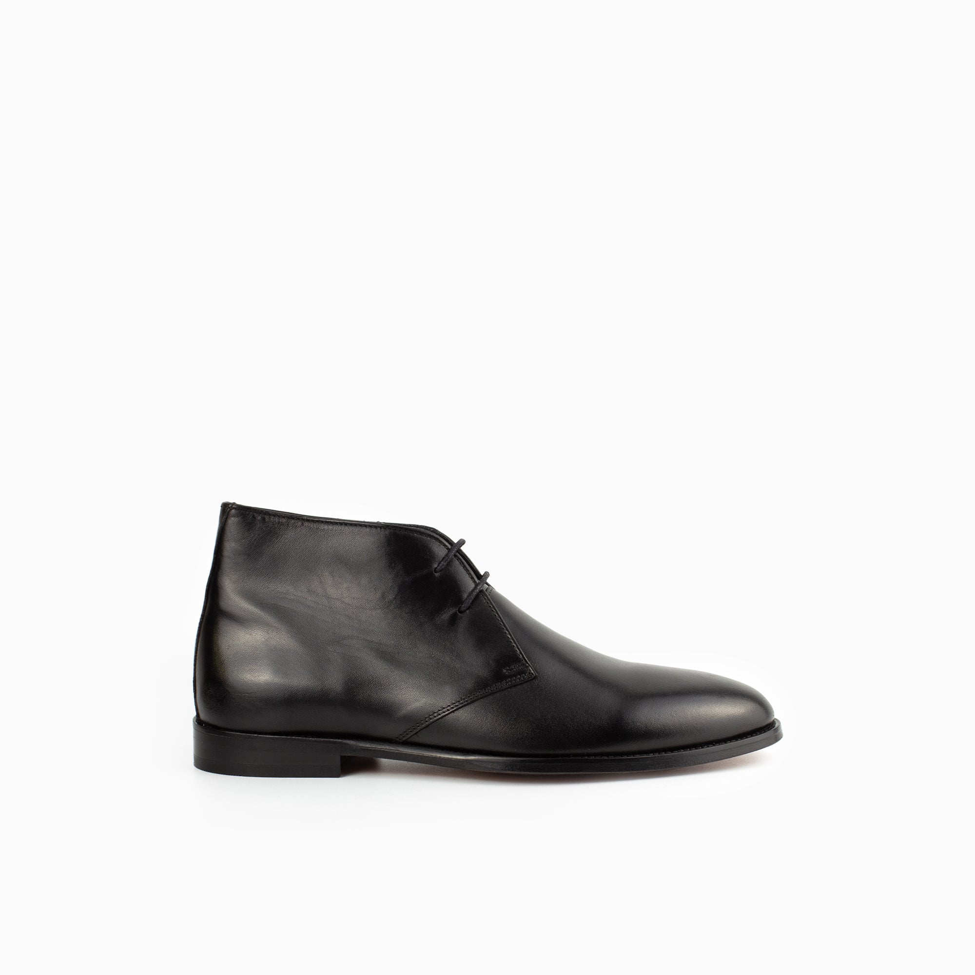 Breeze Black Men's Genuine Leather Chukka Boots