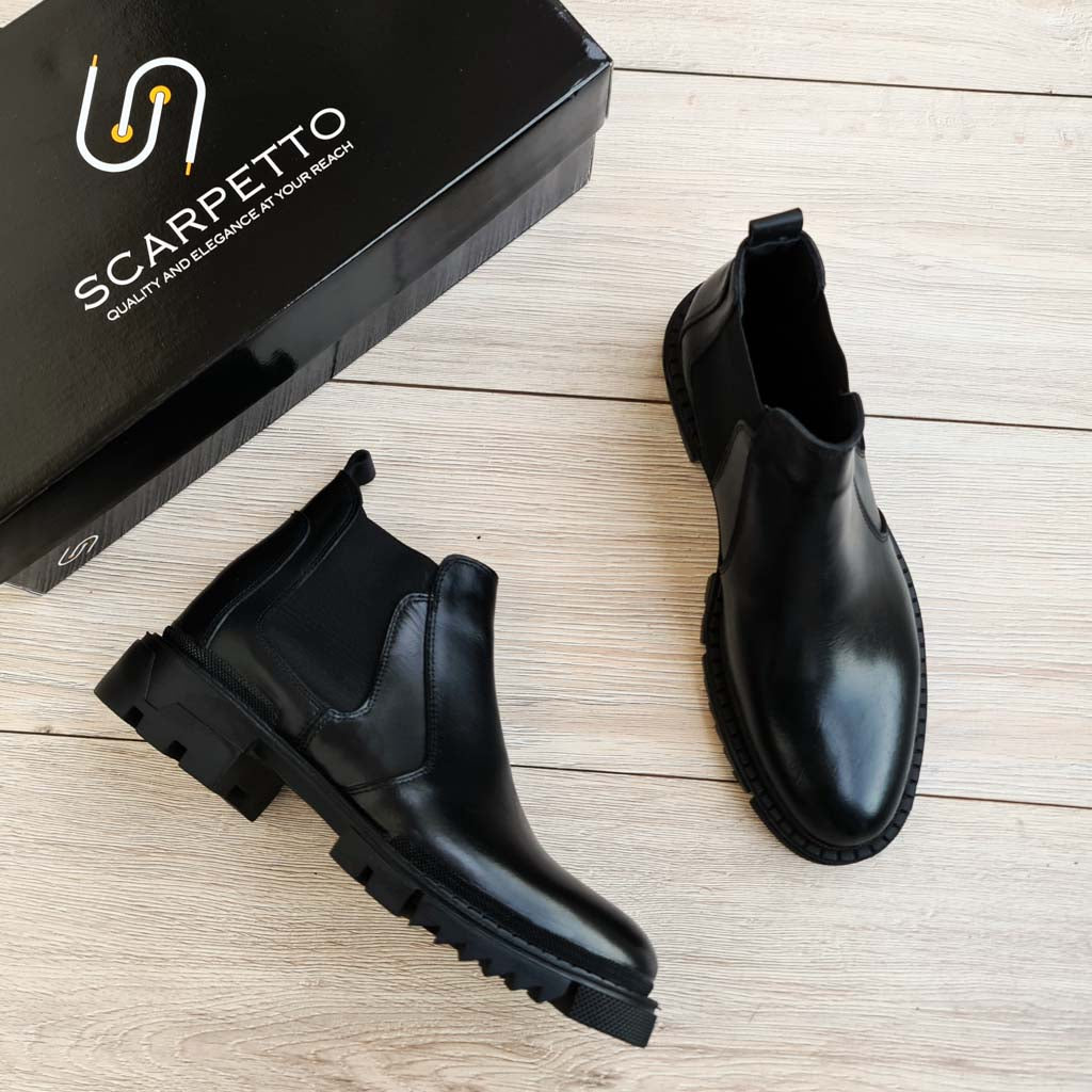 Gherardo Black Men's Genuine Leather Boots