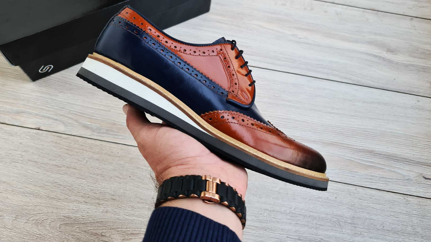 Classic LV Brogues Lace-Up Shoe-Brown - Best Nigeria online shoe store