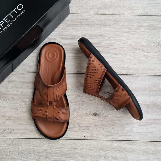 Premium Leather Men's Sandal in Brown