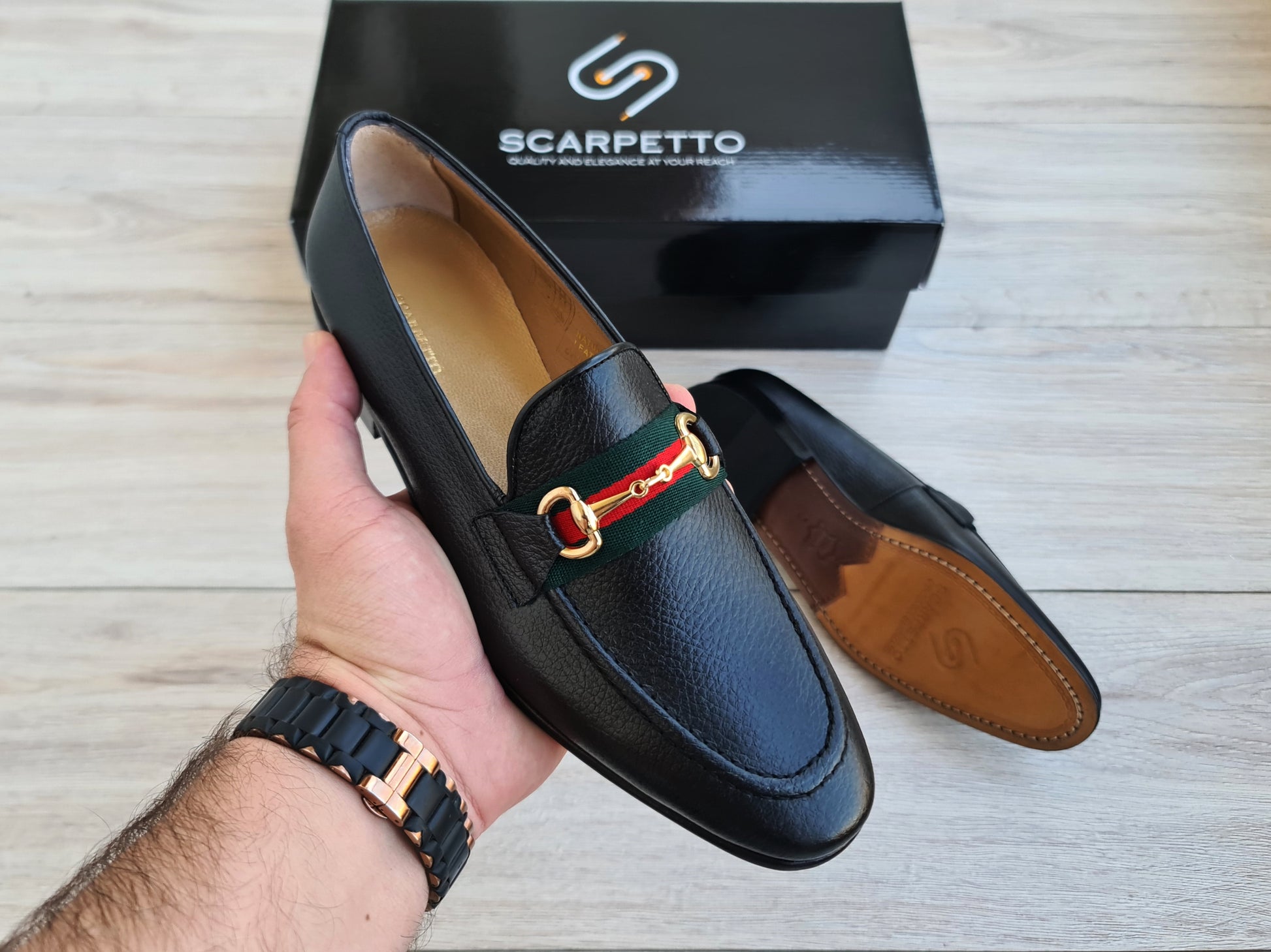 Premium Leather Handcrafted Men's Loafers - Scarpetto