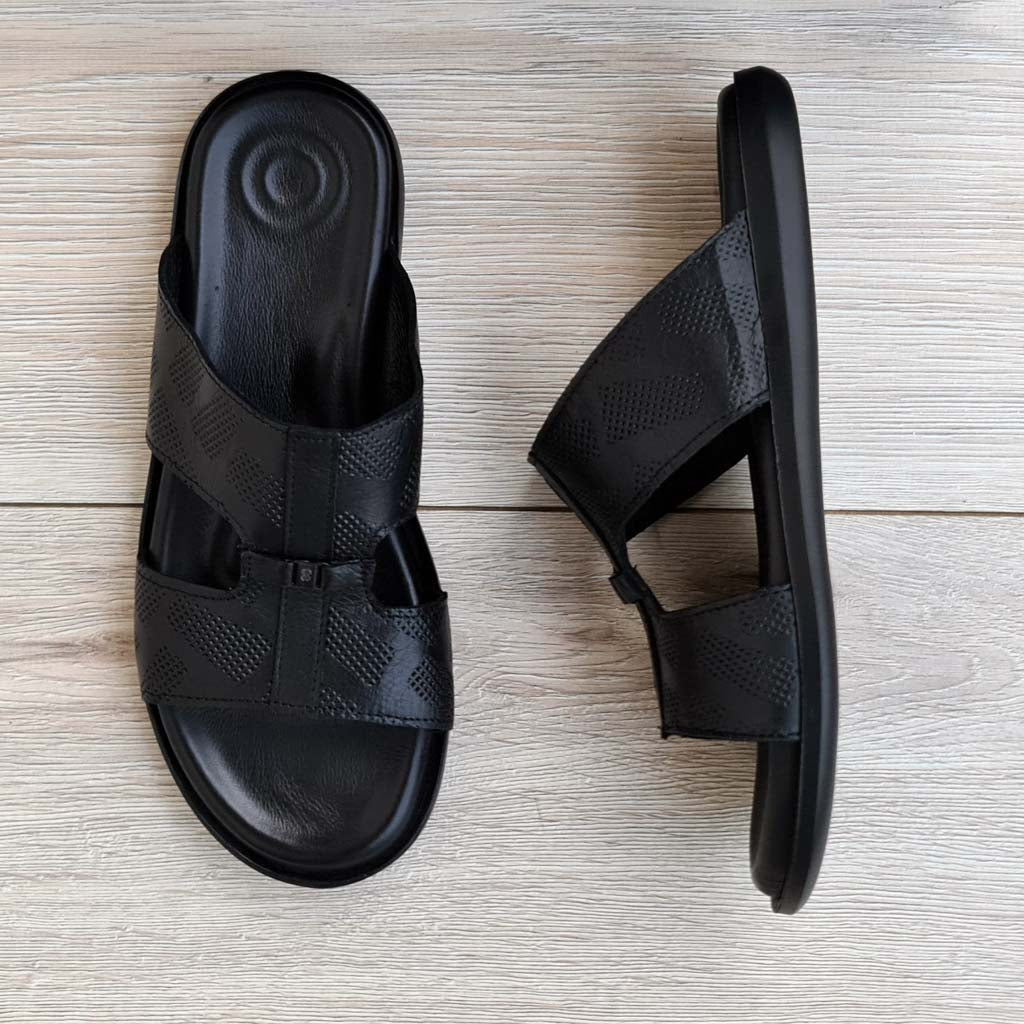 Premium Leather Men's Sandal in Black