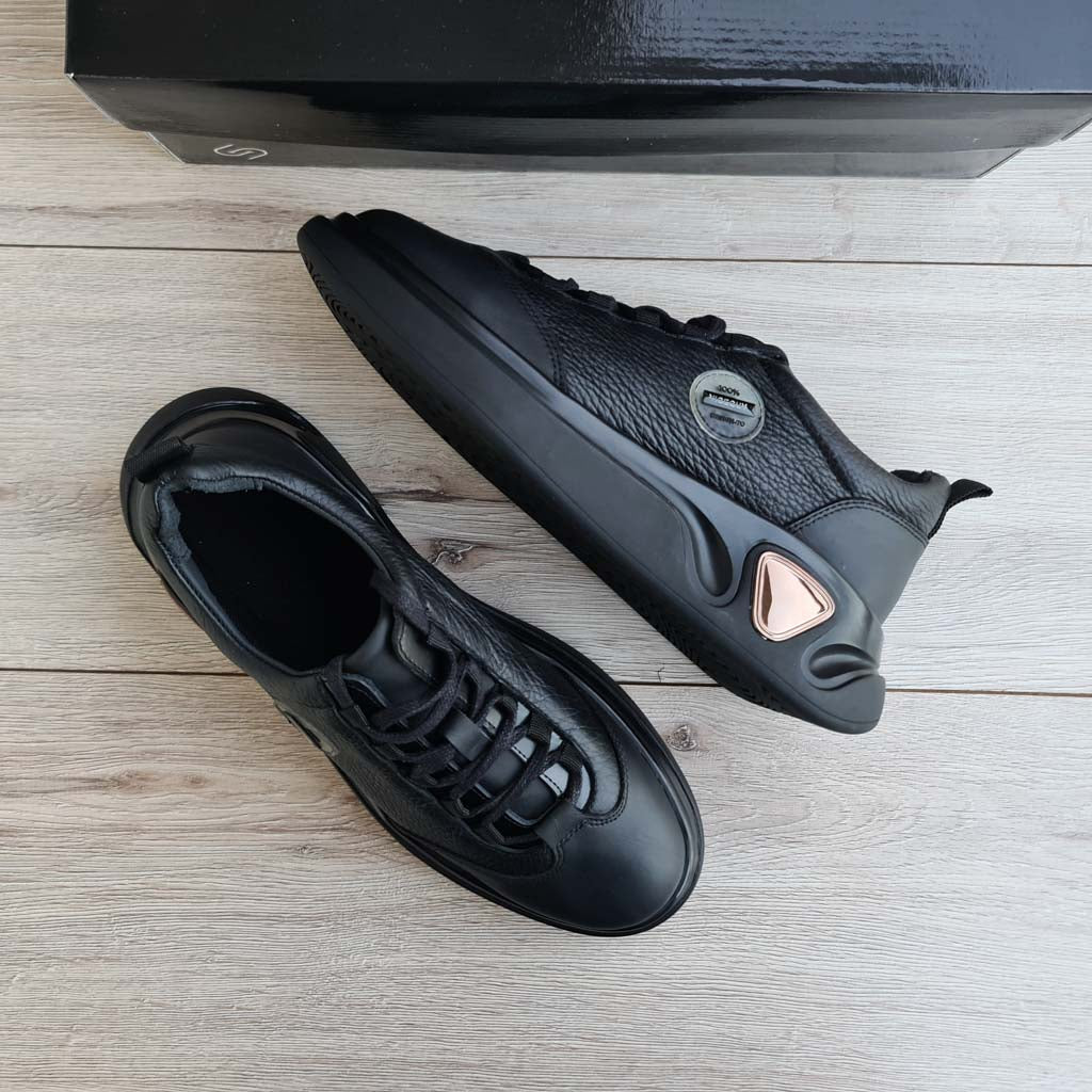 Apex Platform Leather Men's Sneaker — front view | Scarpetto