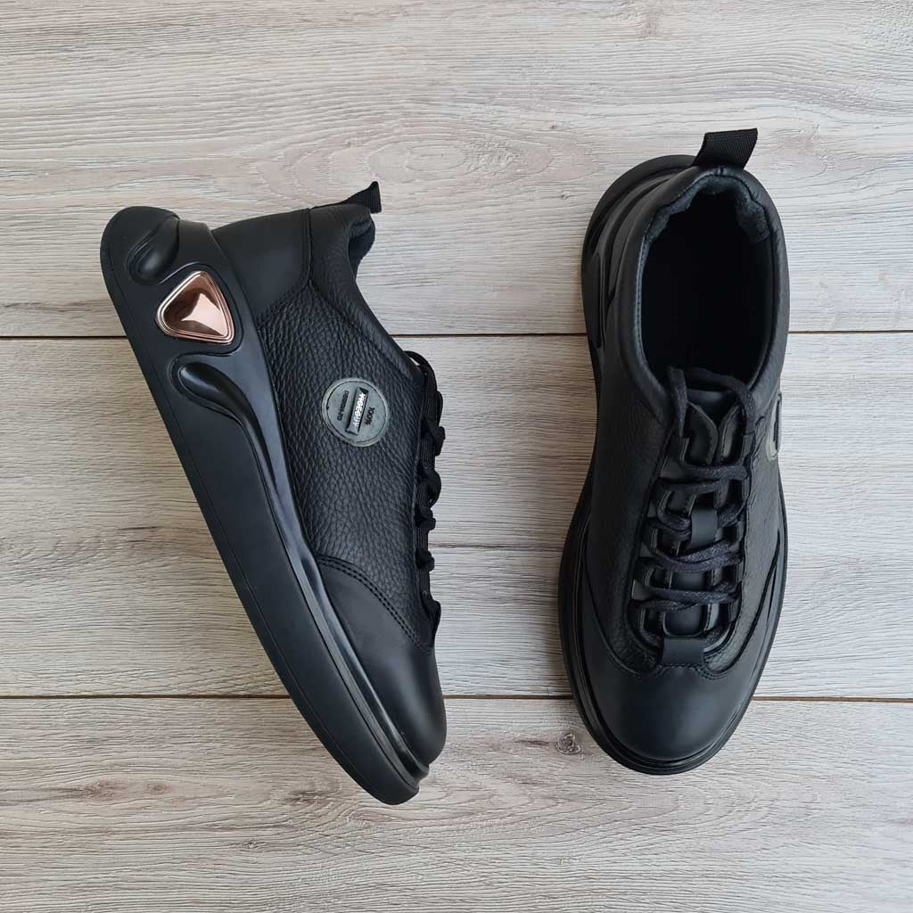 Men's Leather Sneakers | Platform High Sole