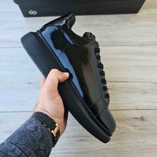 Lift Black Patent Leather Sneakers | Platform High Sole