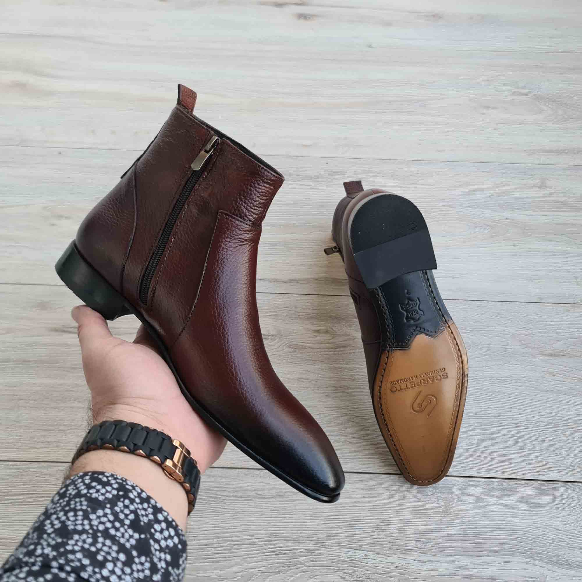 Mens real leather chelsea boots hotsell