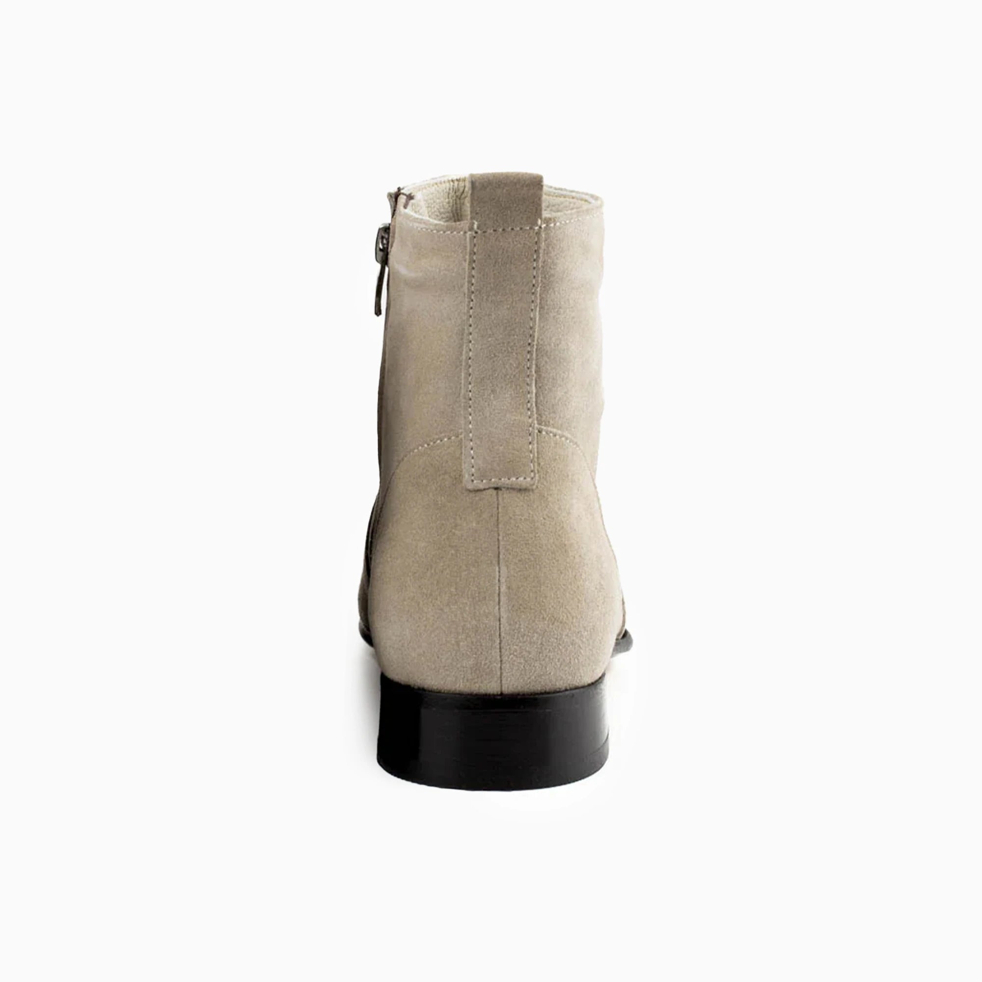 Raphael Beige Suede Chelsea Boots for Men — three-quarter view | Scarpetto