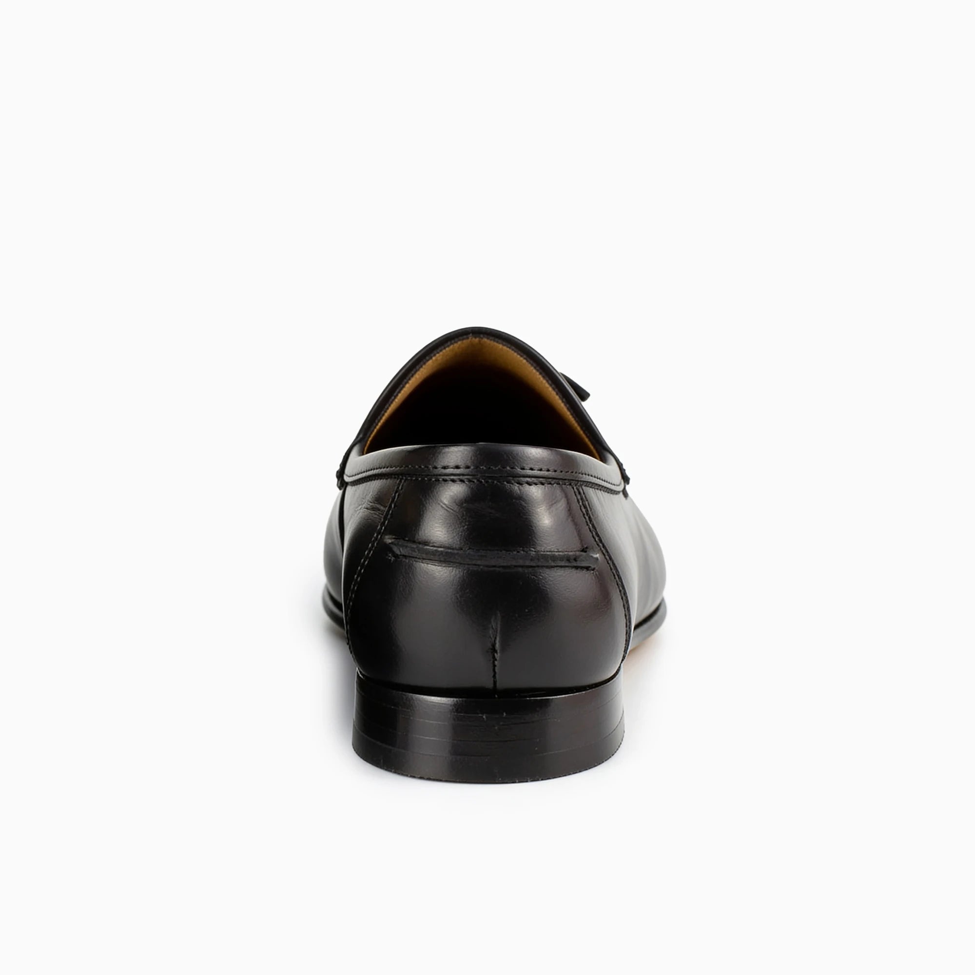 Frangiato Croco Black Tassel Loafer — three-quarter view | Scarpetto