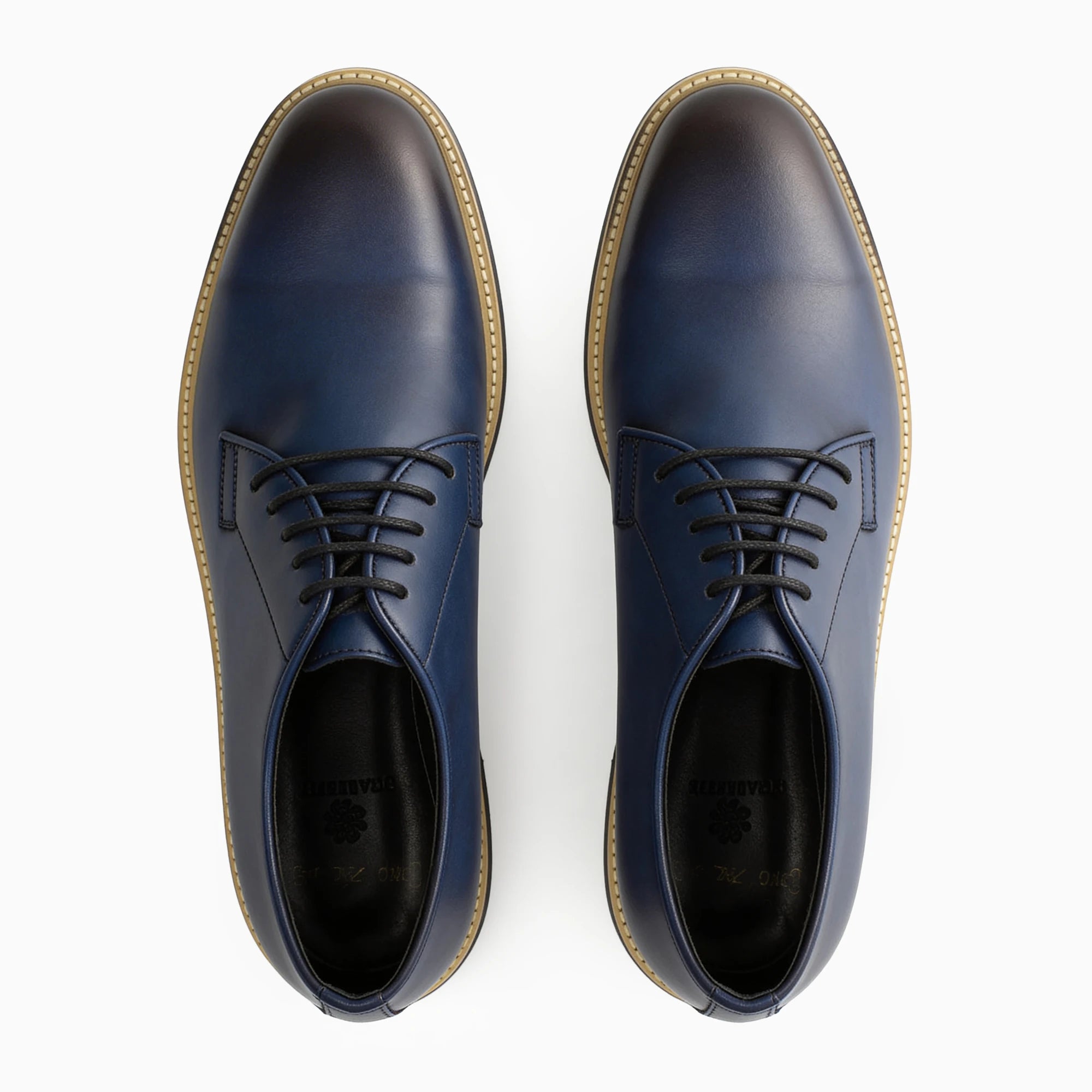 Vestito Ice Blue Men's Genuine Leather Derby Dress Shoes