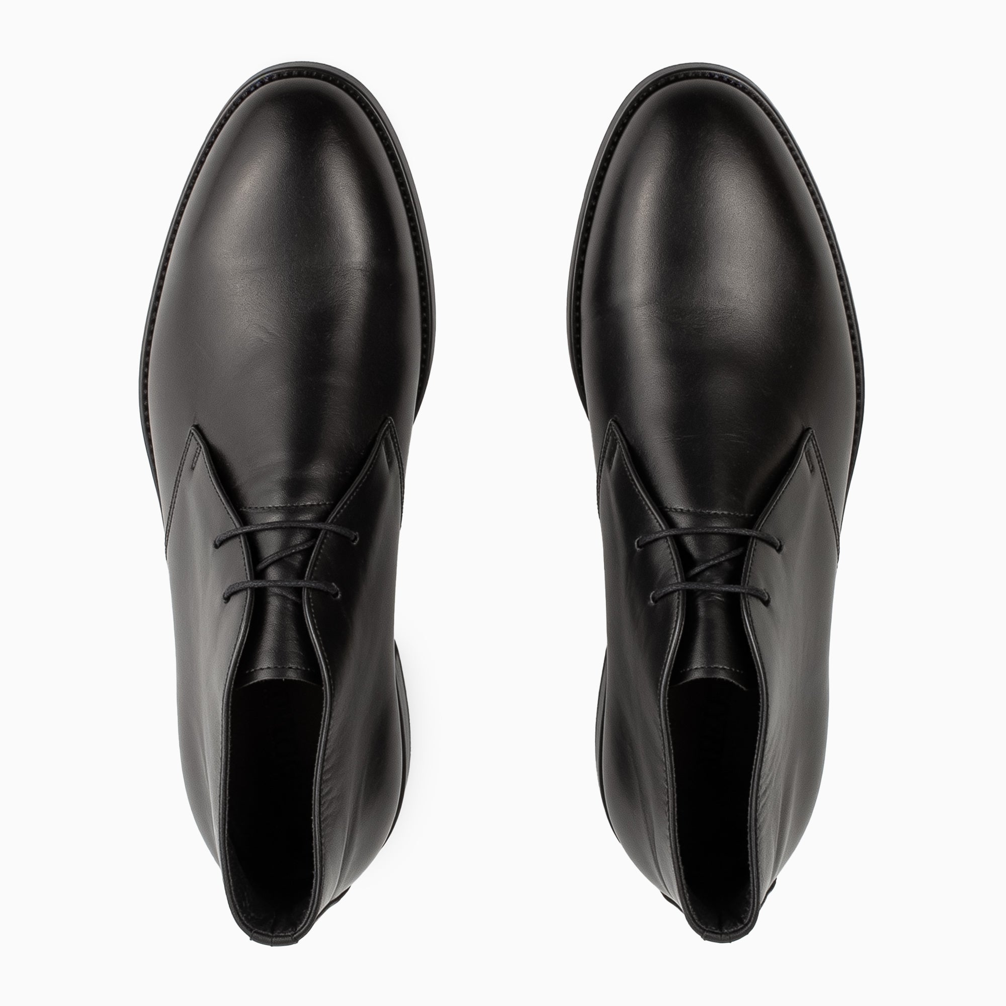 Breeze Black Men's Genuine Leather Chukka Boots