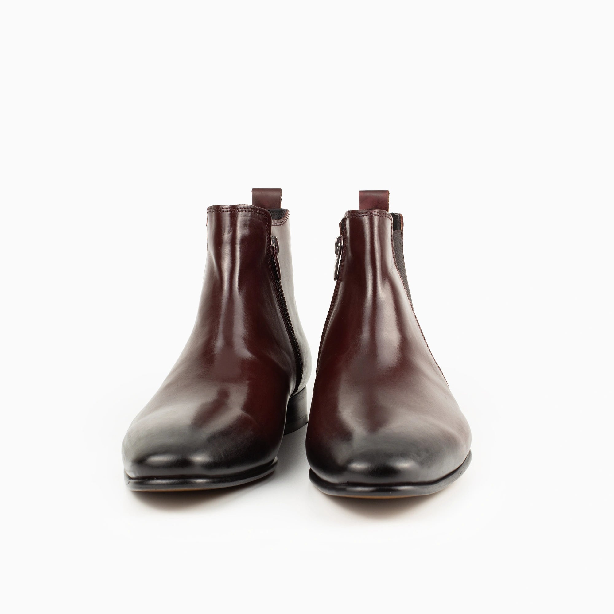 Giovanni Burgundy Chelsea Boots for Men — top view | Scarpetto