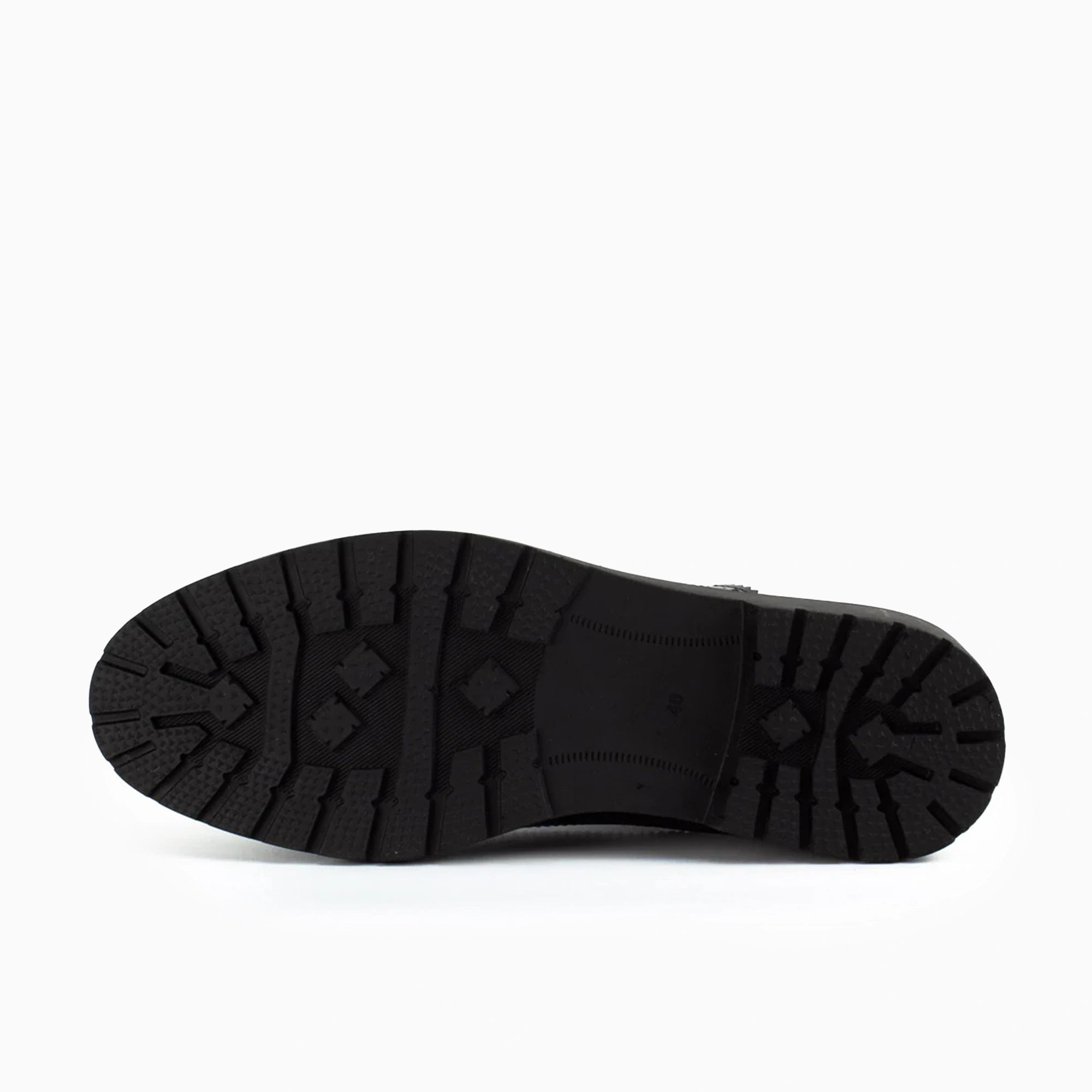 Plutus Black Patent & Suede Chelsea Boots — sole detail | Scarpetto