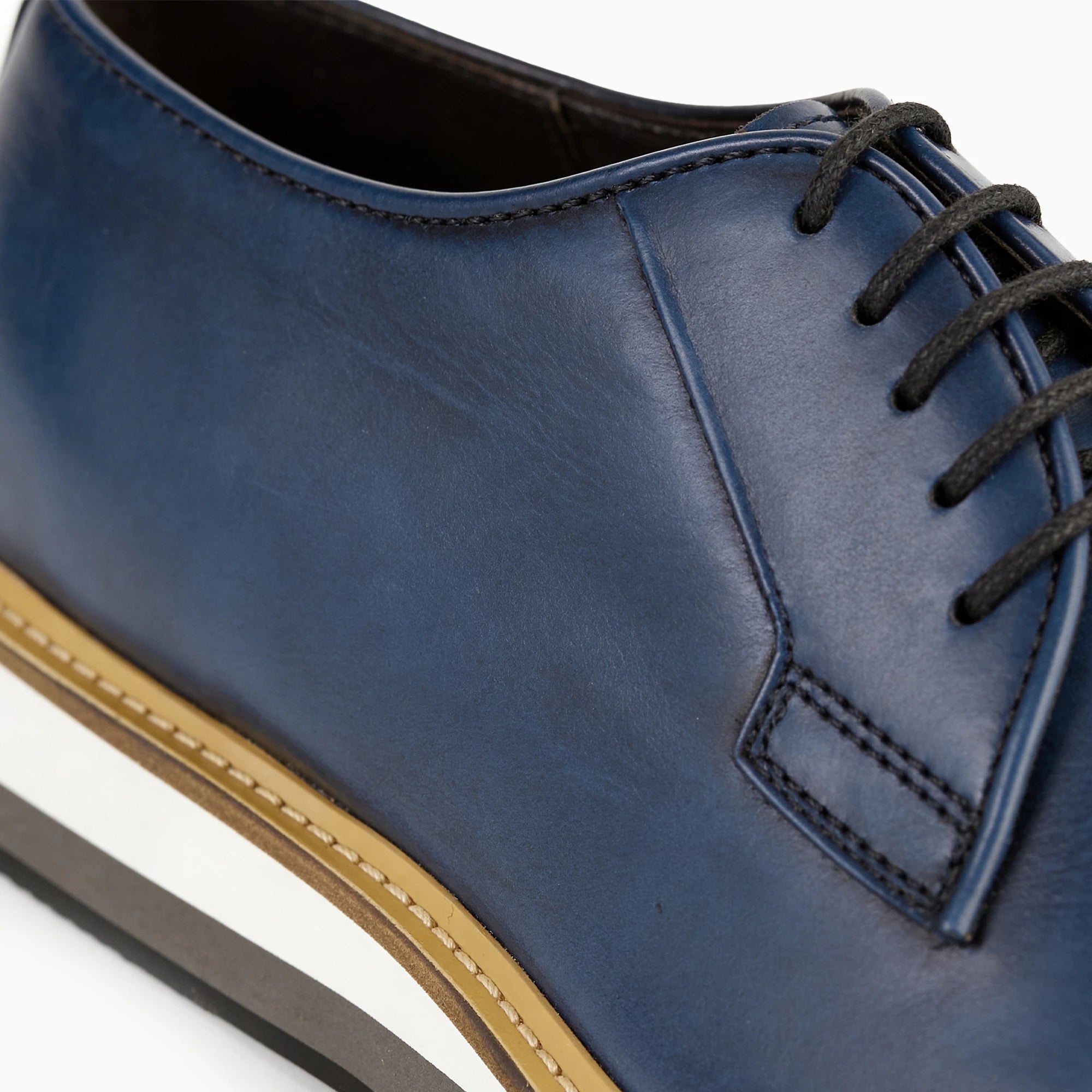 Vestito Ice Blue Men's Genuine Leather Derby Dress Shoes