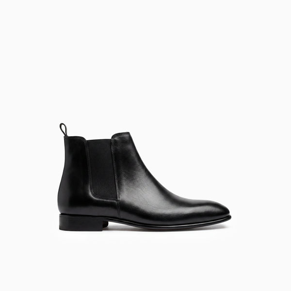 Giovanni Conti Mens black leather ankle boots decorative 