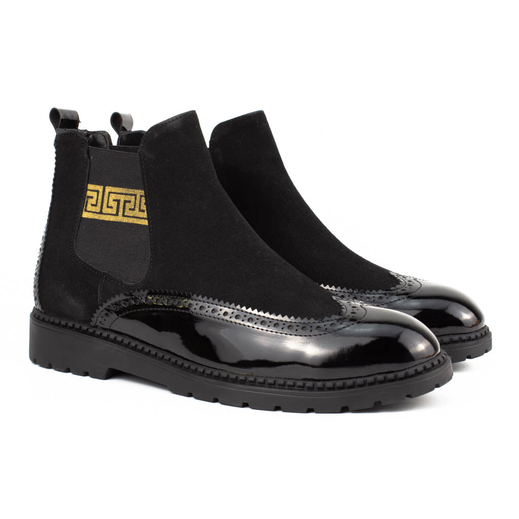 Elite Quality Plutus Black Men's Chelsea Boots