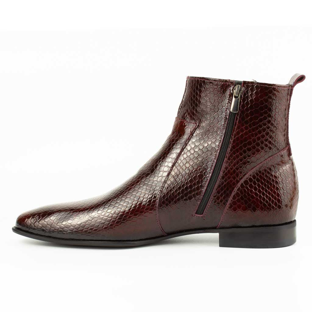 Raphael Burgundy Men's Chelsea Genuine Leather Boots