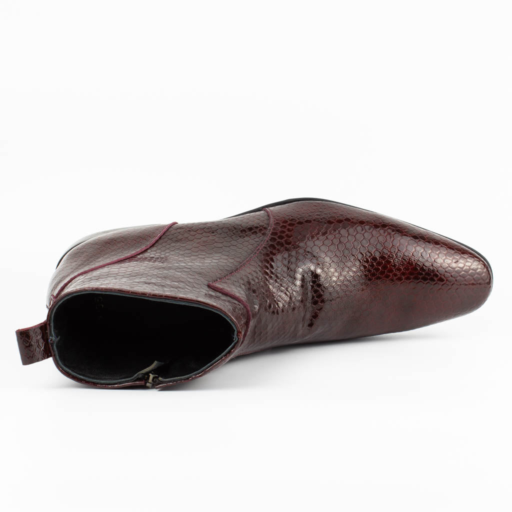 Raphael Burgundy Men's Chelsea Genuine Leather Boots