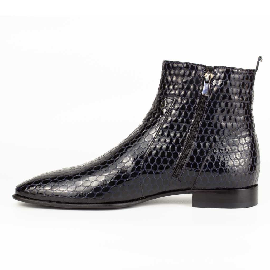 Raphael Dark Navy Men's Chelsea Genuine Leather Boots