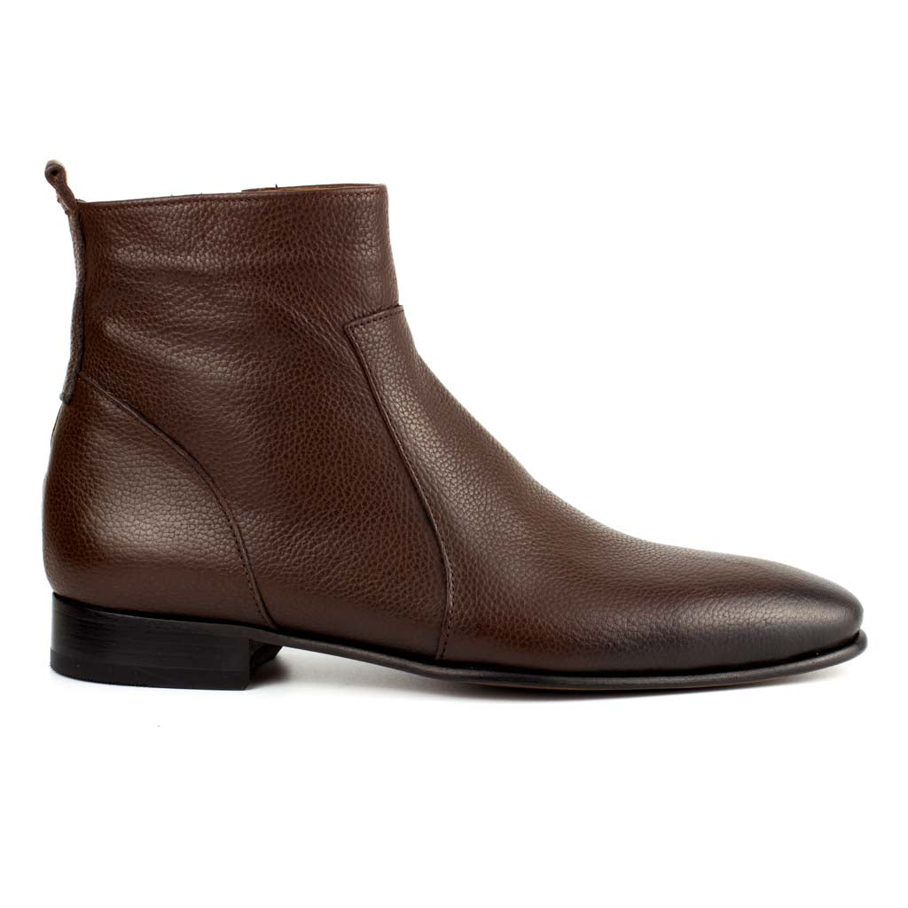 Raphael Tobacco Men's Chelsea Genuine Leather Boots - Leather Sole