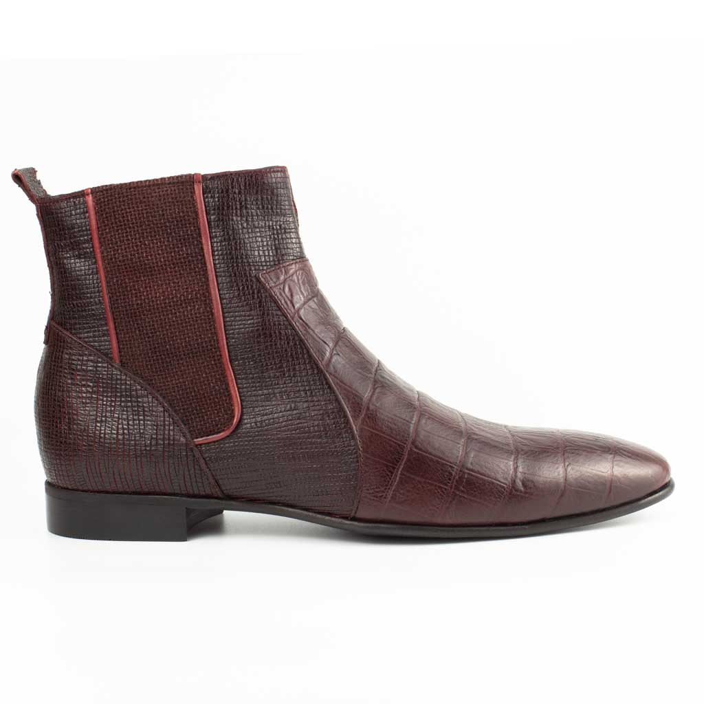 Raphael Legacy Croco Men's Chelsea Boots — front view | Scarpetto
