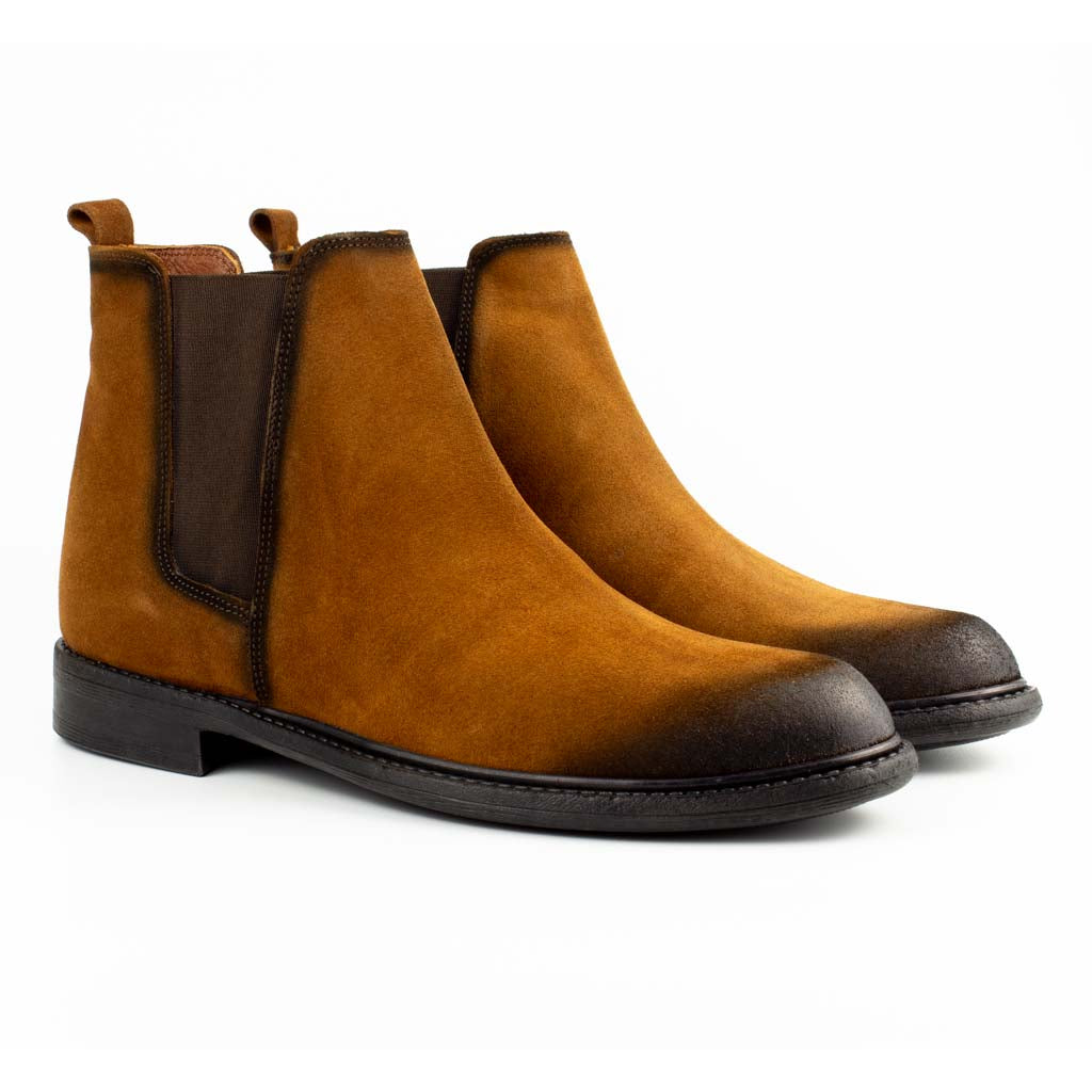 Notti Burgundy Men's Chelsea Genuine Leather Boots