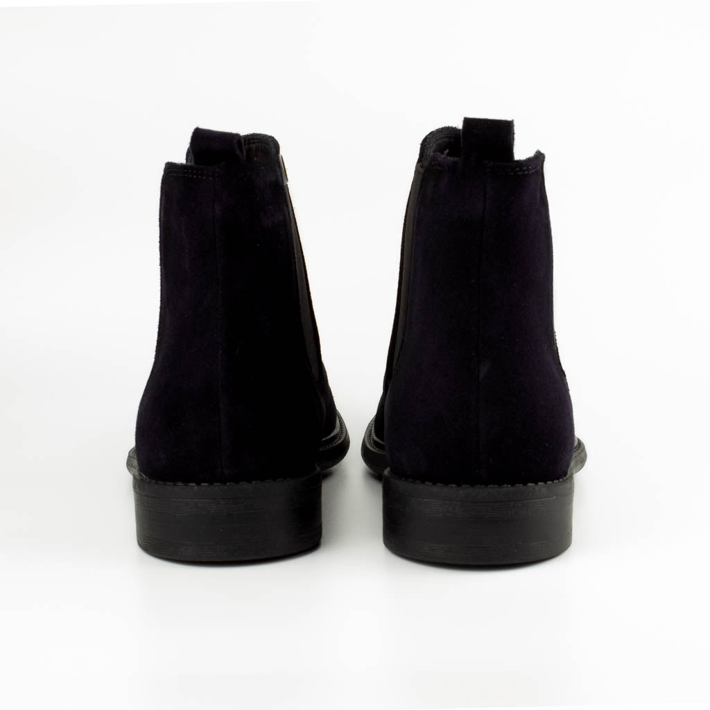 Notti Navy Blue Men's Chelsea Genuine Suede Leather Boots