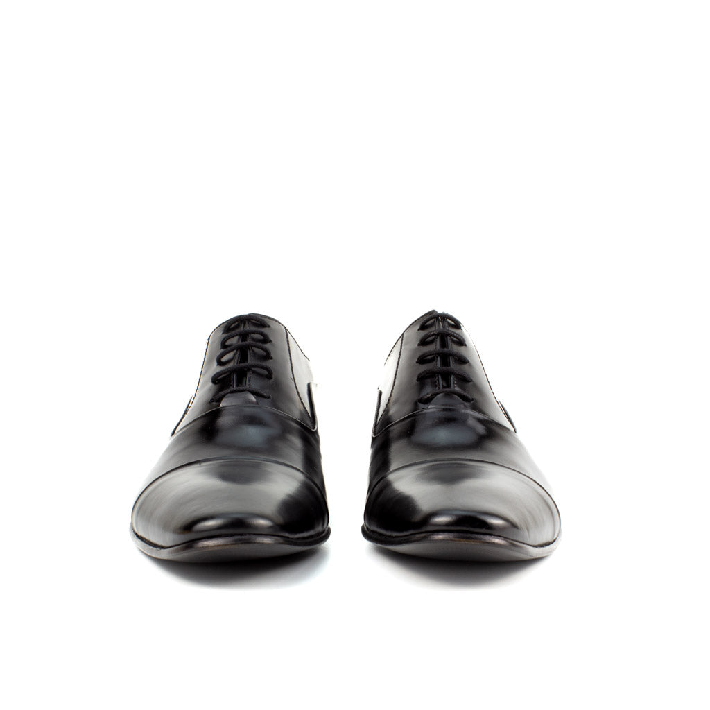 Sanzio Black Men's Genuine Leather Dress Shoes