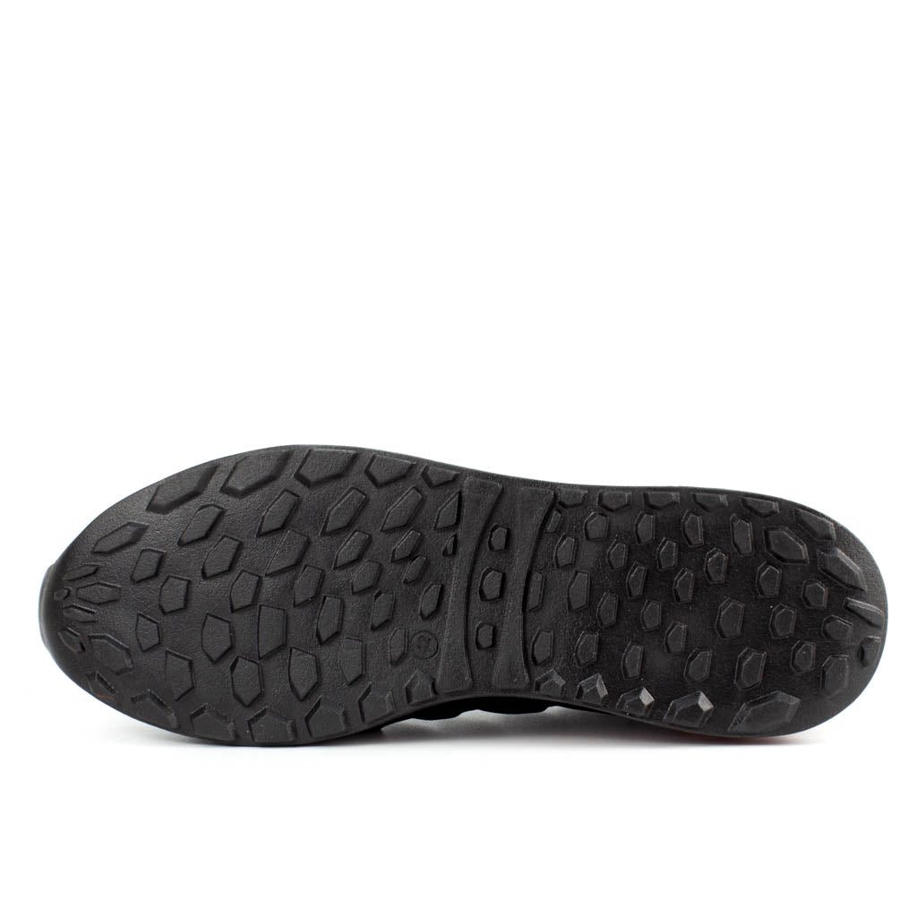Neroflex Navy Leather Platform Sneaker — interior detail | Scarpetto