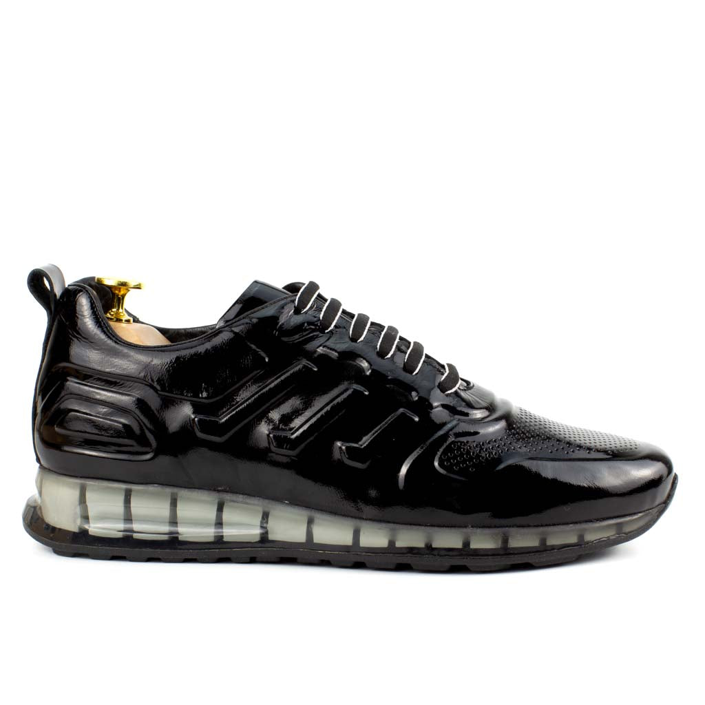 Neroflex Patent Leather Platform Sneaker — front view | Scarpetto