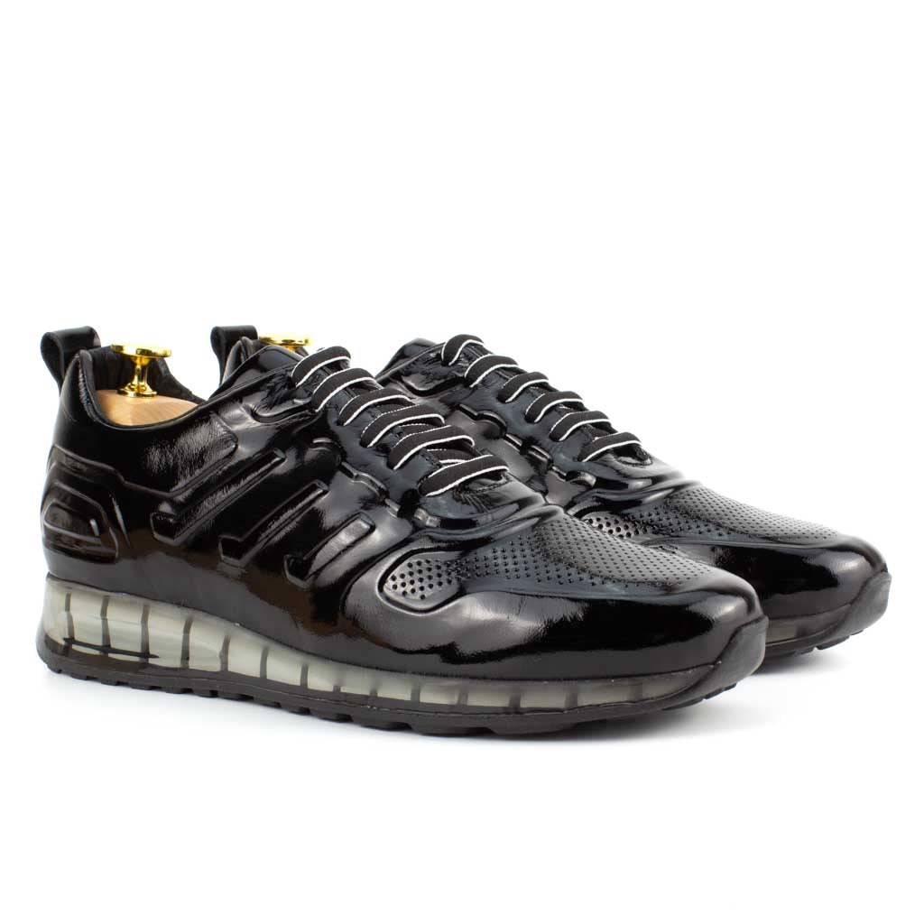 Nike black hotsell patent leather sneakers