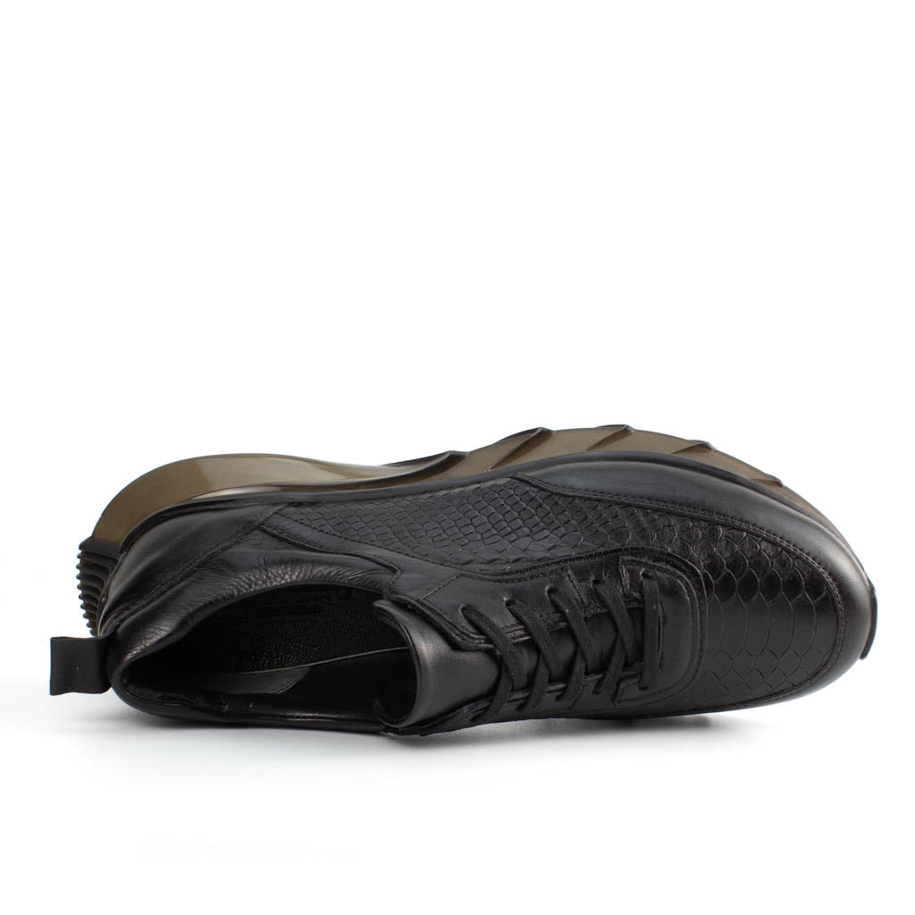 【美品】SOPHNET Leather Deck Shoes SOPHNET. LEATHER BOAT SHOES BLACK/27.5cm