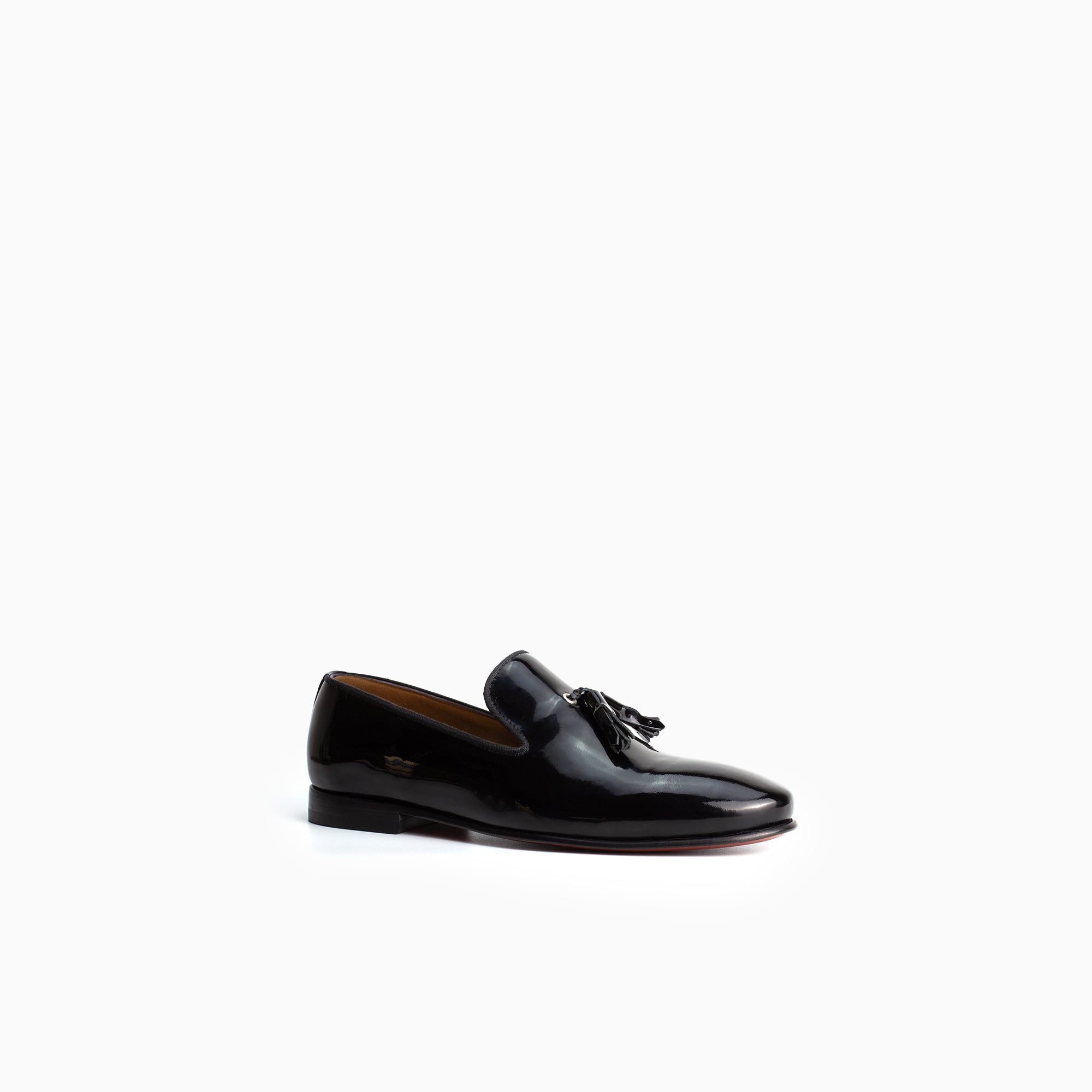 red bottoms dress shoes men Flecos Patent Leather Men's Tassel Loafer