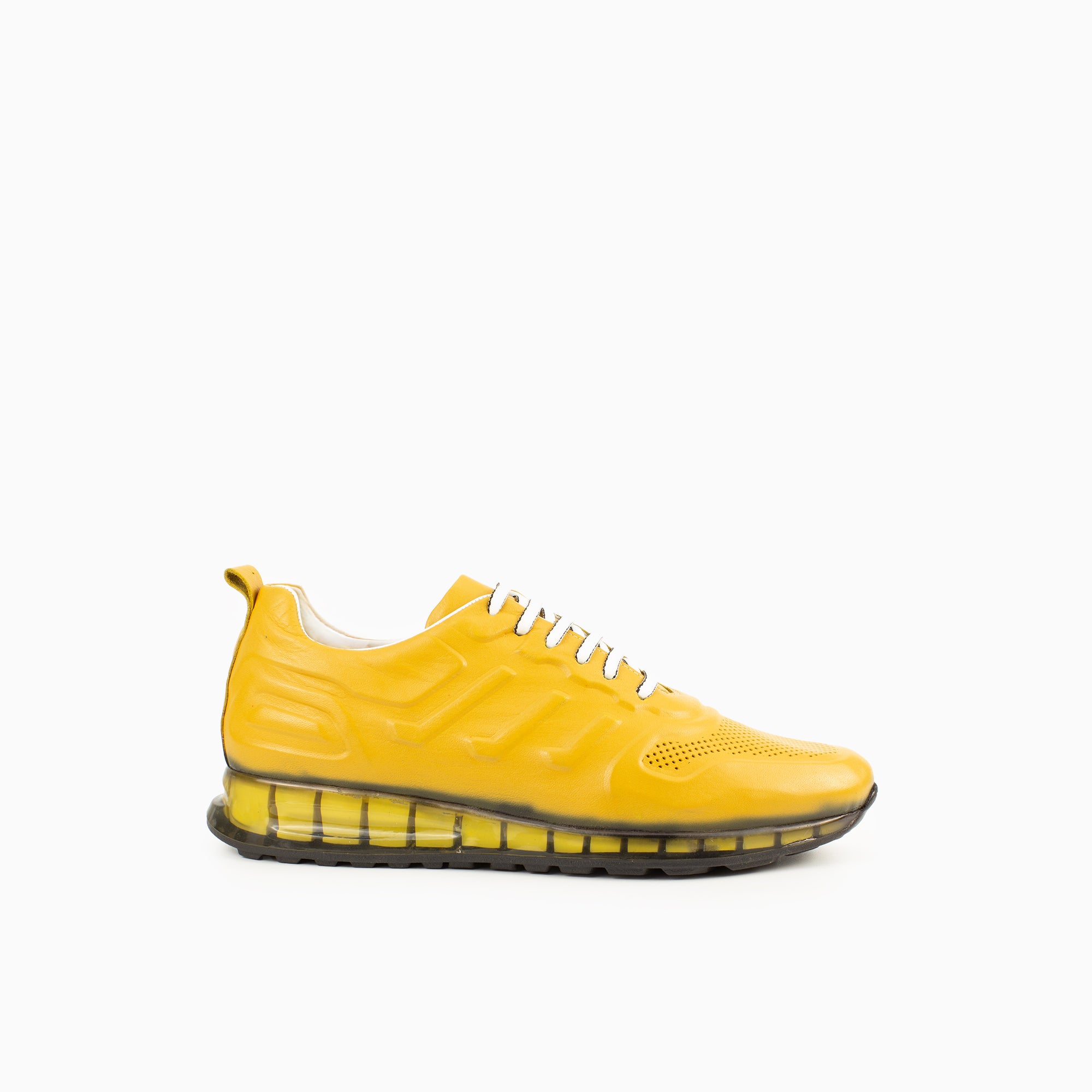 Neroflex Mustard Leather Platform Sneaker | Scarpetto