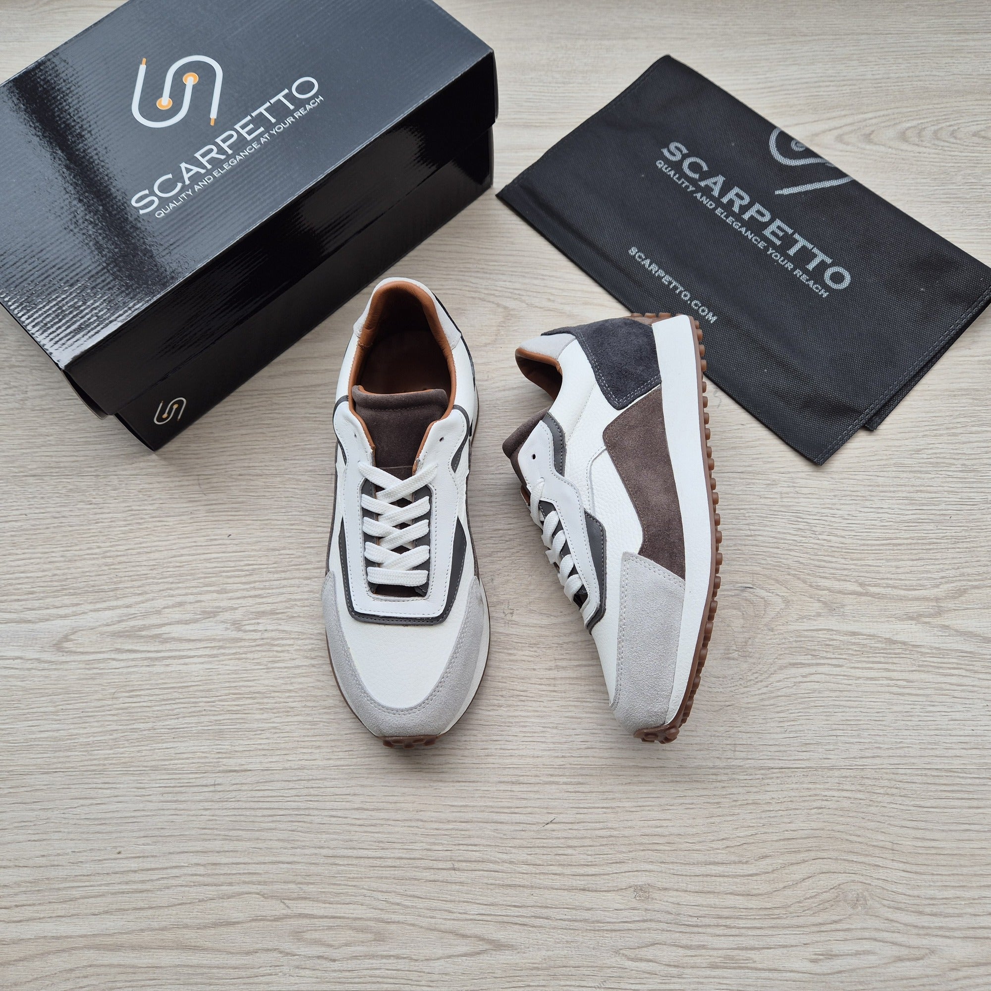 Corsa Alabaster White Retro Running Sneaker - front view
